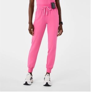 Figs high waisted Zamora petite jogger scrub pant Small petite f'ing pink